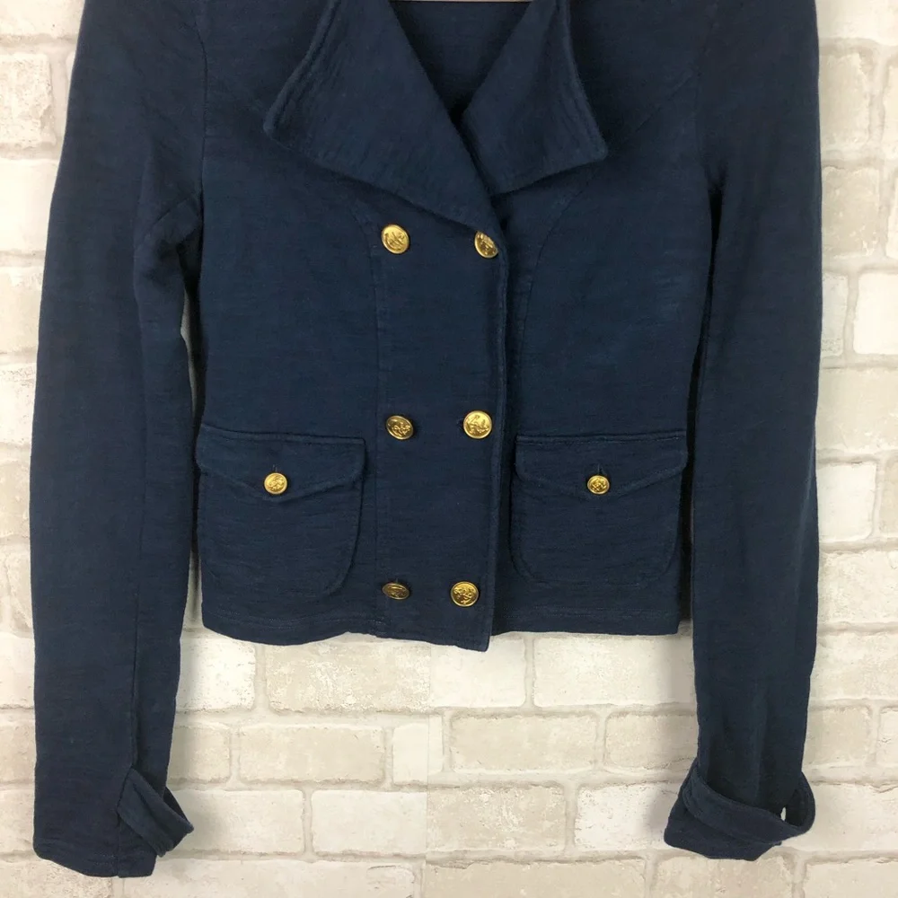 Urban Outfitters Kimchi Blue Nautical Navy Blue Peacoat Size XS - Picture 3 of 8